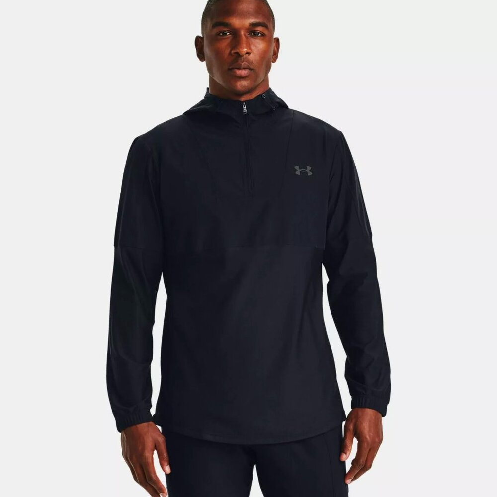 Under Armour Men's UA Training Hybrid Hoodie ½ Zip T-Shirt 1352087-001 Black NWT